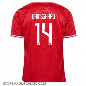 Danimarca Mikkel Damsgaard #14 Maglia Gara Casa Repliche Europei 2024